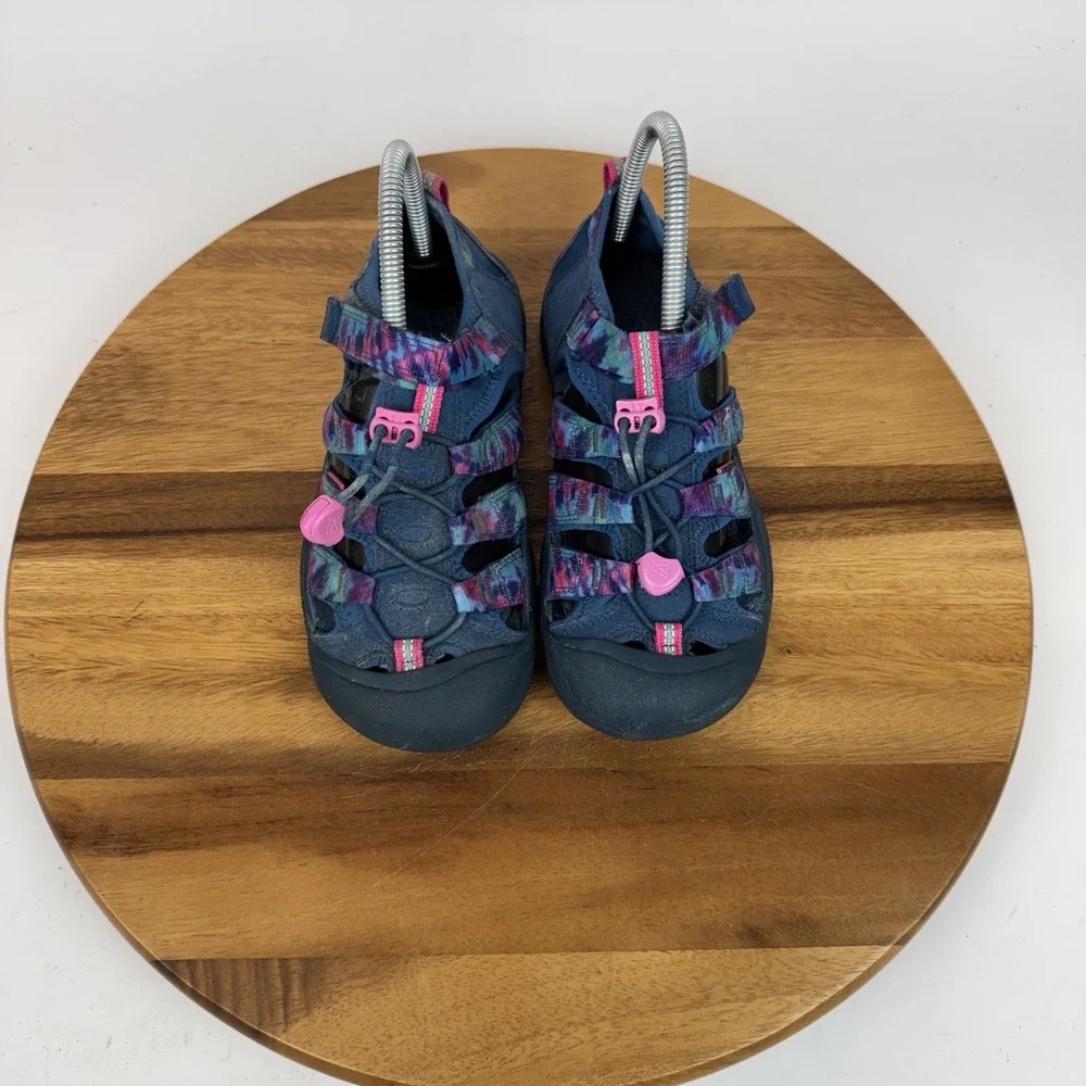 Childrens Big Kids Keen Newport H2 Waterproof‎ Blue Shoes Sandals Size 4 Y GUC